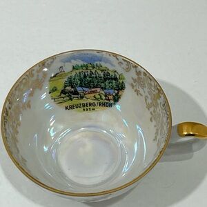 5/15$ Bareuther Mini Teacup Iridescent Effect Cup Bavaria Germany